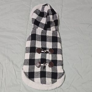 Dog Checkered Hooded Jacket